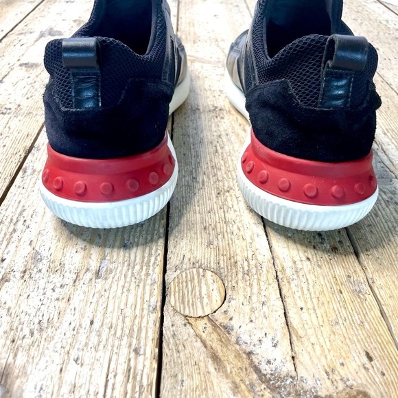 TOD’S No Code Black Leather & Suede Men Athletic Slip On Sneaker US10.5 UK9 - Picture 12 of 16